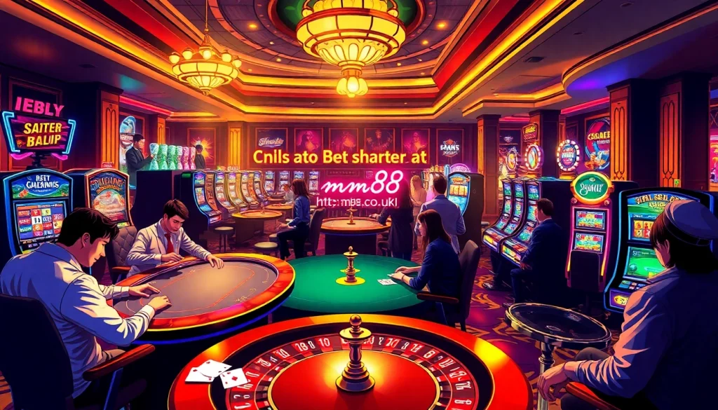 Experience the thrill of winning at poker and roulette at https://mm88.co.uk/, featuring vibrant casino lights and engaging gameplay.