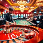 Engage in thrilling roulette and poker gameplay at nha cai f168, showcasing an exciting casino environment with vibrant colors and players in action.