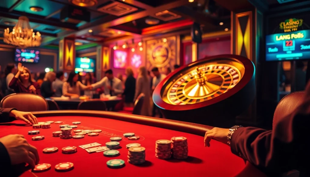 Lương sơn TV enhances your gambling experience with lively poker gameplay, shining chips, and a vibrant casino atmosphere.