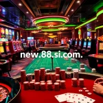 Join the excitement at http://new88siam.com/ as players engage in thrilling roulette and poker action at this vibrant casino atmosphere.