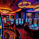 888new online casino table with vibrant slot machines and roulette.