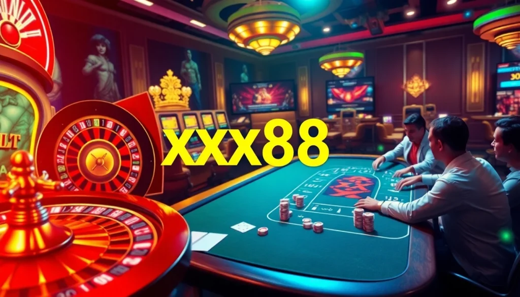 Exciting online casino interface displaying games at https://xx88.mex.com/ with roulette and poker action.
