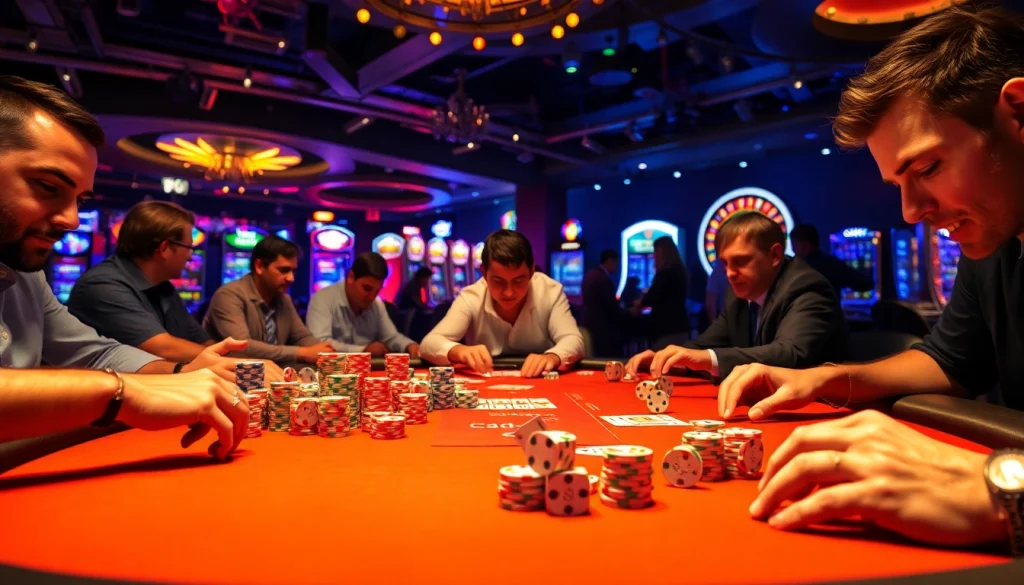 C168 highlights the thrill of high-stakes poker with colorful chips and intense players.